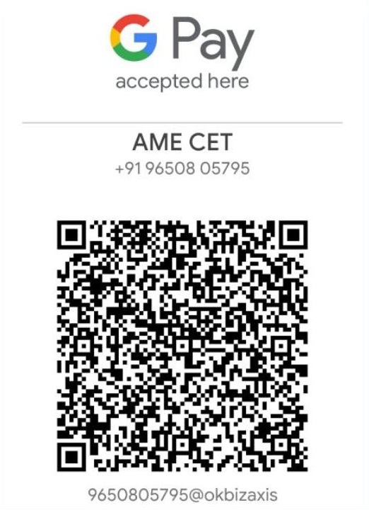 AME CET Official Payment QR Code
