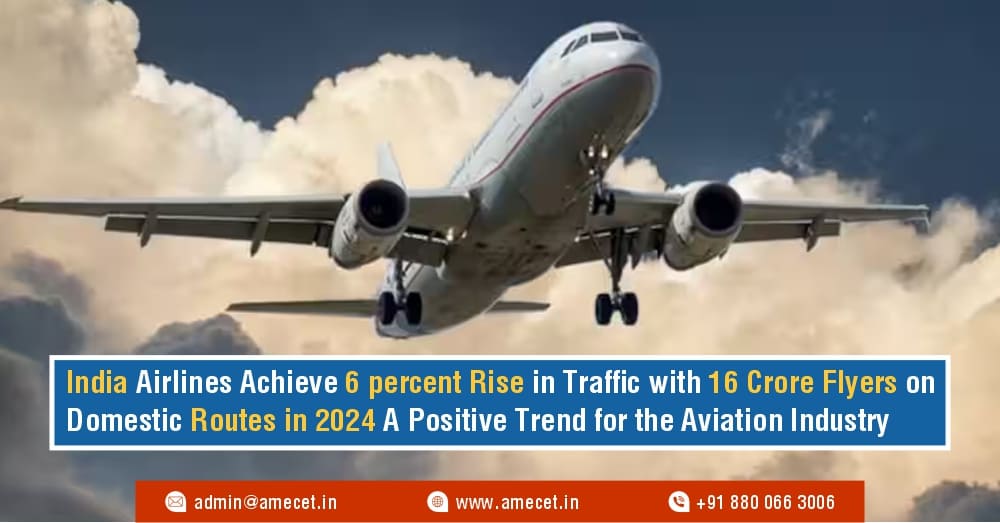 India Airlines Achieve 6 percent  Rise in Traffic with 16 Crore Flyers on Domestic Routes in 2024 A Positive Trend for the Aviation Industry India Airlines Achieve 6 percent  Rise in Traffic with 16 Crore Flyers on Domestic Routes in 2024 A Positive Trend for the Aviation Industry