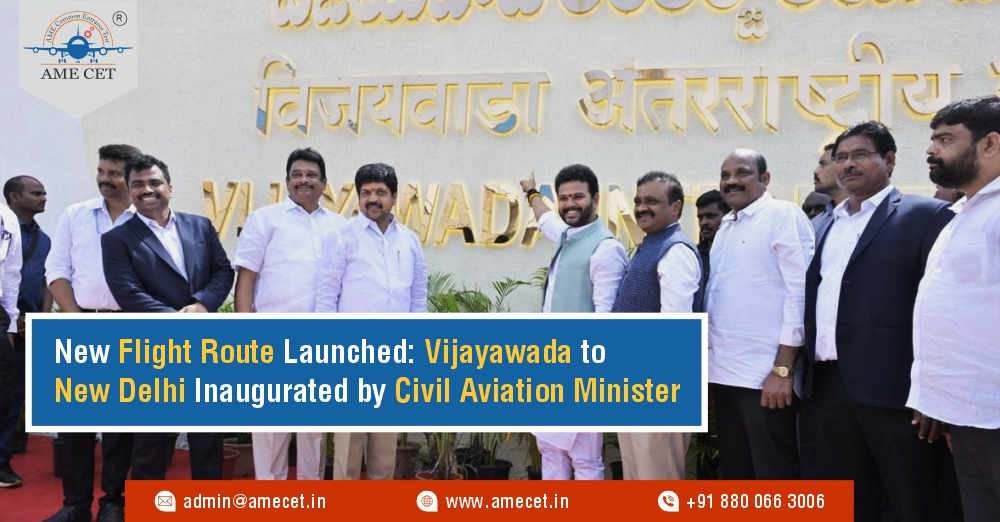 New Flight Route Launched: Vijayawada to New Delhi Inaugurated by Civil Aviation Minister New Flight Route Launched: Vijayawada to New Delhi Inaugurated by Civil Aviation Minister