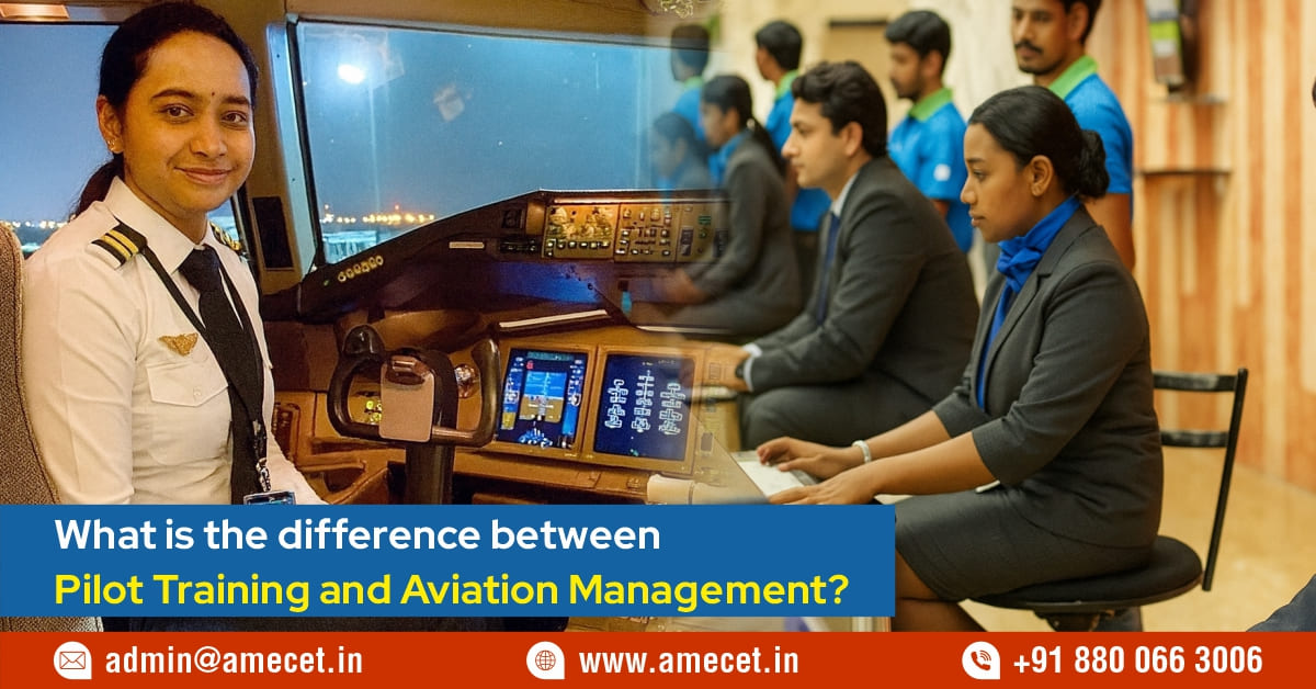 What is the difference between Pilot Training and Aviation Management?