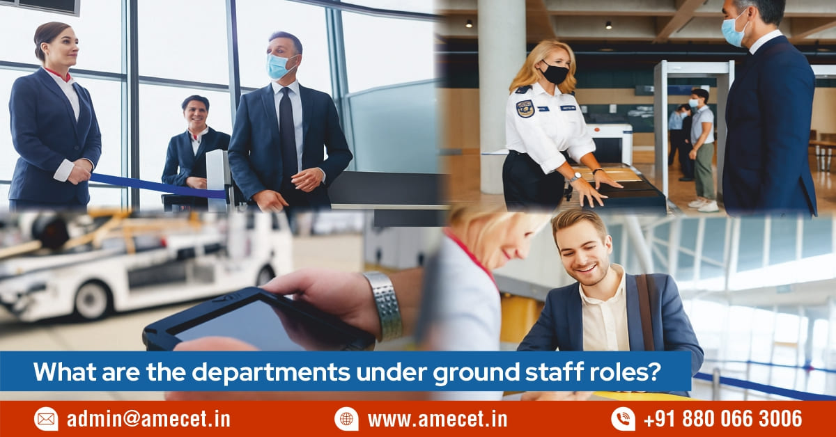 What are the departments under ground staff roles?