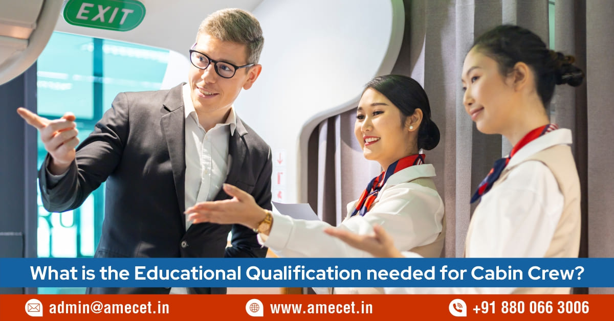 What is the educational qualification needed for cabin crew?