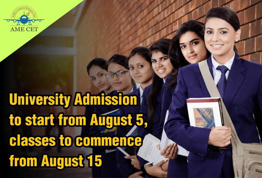 University Admission to start from August 5, classes to commence from August 15