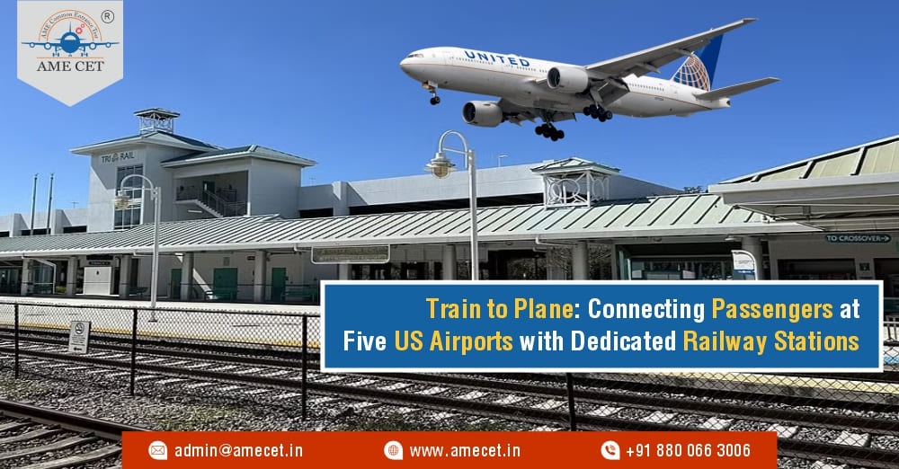 Train to Plane: Connecting Passengers at Five US Airports with Dedicated Railway Stations